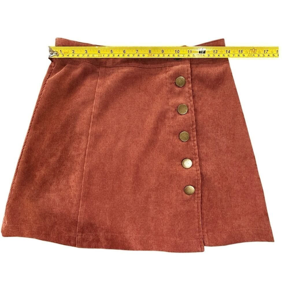 Entro Corduroy A Line Button Up Y2K Mini Skirt SZ Small Academia Back to School - Picture 7 of 12